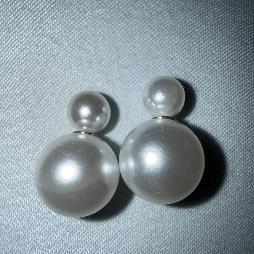 Fashion Double sided Faux Pearl Earrings